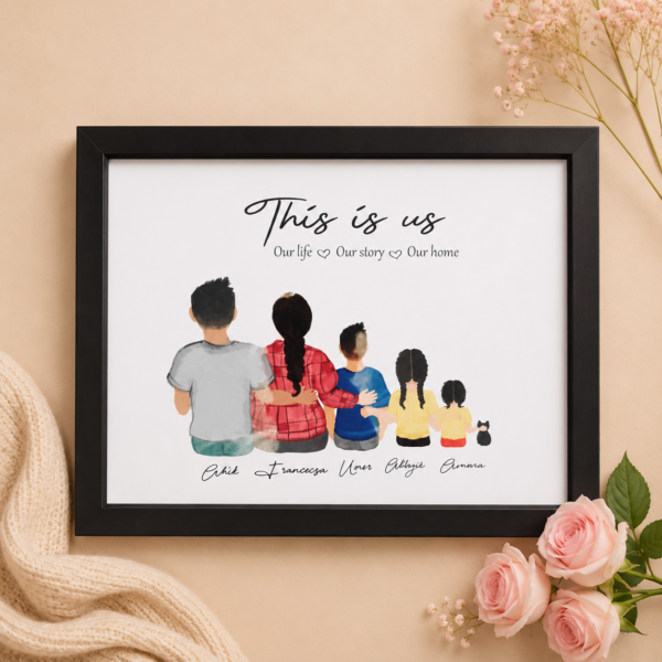 Watercolour Family Print